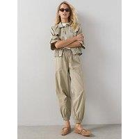 The Very Collection Cuffed Utility Co-Ord Trousers - Green