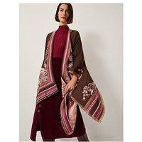 Monsoon Crissy Jacquard Wrap Cardigan - Pink