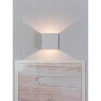 Valuelights Pair Of Marx White Rechargeable Easy Fit Wall Light