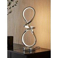 Valuelights Infinity Chrome Swirl Integrated Led Table Lamp