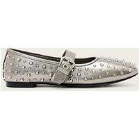 Allsaints Holly Stud Shoe - Silver