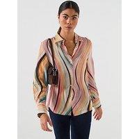 Ps Paul Smith Womens Silk Blend Swirl Print Shirt - Dusky Swirl