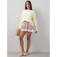 The Very Collection Floral Lace Trim Shorts - Print