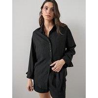 The Very Collection Linen Shirt - Black