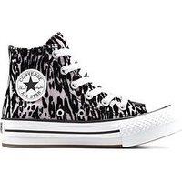 Converse Chuck Taylor All Star Hi-Top Sneakers Leopard Eva Lift - Grey