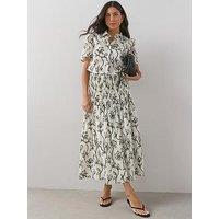 The Very Collection Floral Print Pintuck Poplin Co-Ord Full Skirt - Print