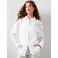 The Very Collection Oversized Rami Shirt - White