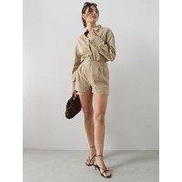 The Very Collection Tailored Pinstripe Linen Blend Shorts