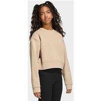 Adidas Originals Junior Girl'S Boxy Crew Sweatshirt - Beige