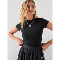 Adidas Originals Women'S Essentials Slim Fit Baby T-Shirt - Black