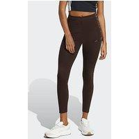 Adidas Sportswear Women'S Seasonal Essentials Leopard Print Tights With 3-Stripes - Brown