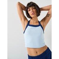Adidas Sportswear Women'S Seasonal Essentials Colorpop Tank With Embroidered Graphic - Blue