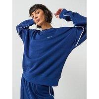 Adidas Sportswear Women'S Seasonal Essentials Colorpop Sweatshirt With Embroidered Graphic - Blue