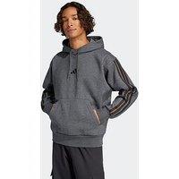 Adidas Sportswear Men'S Essentials Three Stripes Fleece Hoodie - Grey