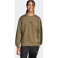 Adidas Sportswear Men'S Essentials Three Stripes Fleece Sweatshirt - Green
