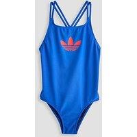 Adidas Originals Kids Girl'S Adic 3-Stripes Swim Costume Kids - Blue