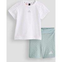 Adidas Sportswear Infant Girls Seasonals Glam Biker Set - White