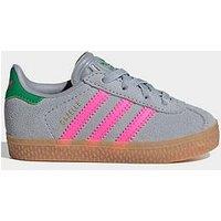 Adidas Originals Infant Unisex Gazelle Cf El Trainers - Silver