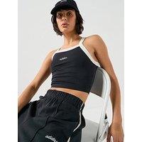 Adidas Sportswear Women'S Seasonal Essentials Colorpop Tank With Embroidered Graphic - Black