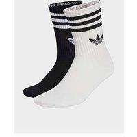 Adidas Originals Unisex 3 Stripe Crew Socks 10 Pack - Black/White