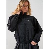 Adidas Originals Women'S Essentials Cropped Woven Windbreaker Jacket - Black