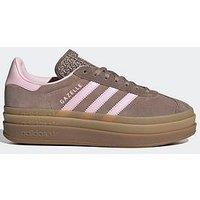 Adidas Originals Womens Gazelle Bold Trainers - Brown/Pink