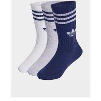 Adidas Originals Kids 3-Stripes Crew Socks 6 Pairs - Blue