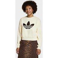 Adidas Originals Junior Girl'S Loose Boxy Animal Print Sweatshirt - Beige