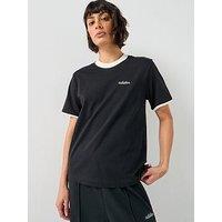 Adidas Sportswear Women'S Seasonal Essentials Colorpop T-Shirt With Embroidered Graphic - Black