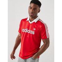 Adidas Originals Men'S Archive Collar Engineered Jersey - Red