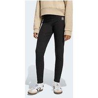 Adidas Originals Junior Girl'S Mid Waist Mini Rib Leggings - Black