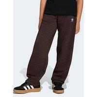 Adidas Originals Junior Boy'S Wide Leg Fleece Melange Joggers - Brown