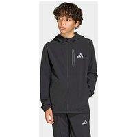Adidas Sportswear Junior Boys Boys Hooded Tech Woven Jacket - Black