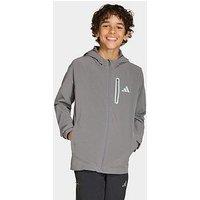 Adidas Sportswear Junior Boys Boys Hooded Tech Woven Jacket - Grey