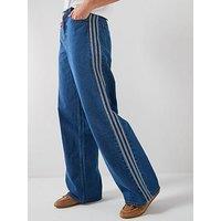 Adidas Originals Women'S Firebird Jean-Style Tracksuit Pant Denim - Blue