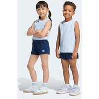 Adidas Originals Kids Unisex Regular Waffle Short Tank Set - Blue