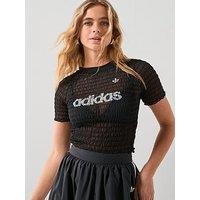Adidas Originals Women'S Smocked Cali Tee - Black