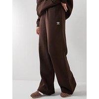 Adidas Originals Women'S Essentials Wide Leg Pant Fleece - Brown