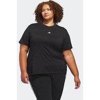 Adidas Sportswear Women'S Plus Size Essentials Small Logo T-Shirt - Black