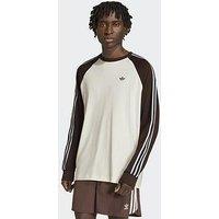 Adidas Originals Bc Long Sleeve Cali T-Shirt - Brown/White