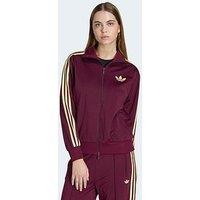Adidas Originals Womens Firebird Tracksuit Top - Maroon/Yellow