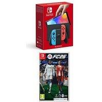 Nintendo Switch Oled Console (Neon Blue/Neon Red) & Ea Sports Fc 26
