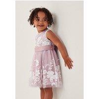 Monsoon Baby Girls Alicia Embroidered Lace Dress - Pink