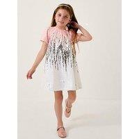 Monsoon Girls Sequin Ombre Dress - Multi
