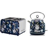 Laura Ashley 4 Slice Toaster Twin Pack, Elveden Navy