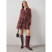 The Very Collection Printed Mini Shirt Dress - Print