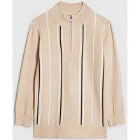 River Island Older Boys Zip Funnel Neck Top - Beige