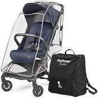 Peg Perego Volo Stroller With Raincover & Travel Bag - Blue Shine