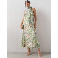 The Very Collection Tie Neck Detail Sleeveless Midaxi Dress - Floral