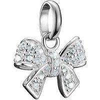Thomas Sabo Charm Connect Bow Pendant With Stones